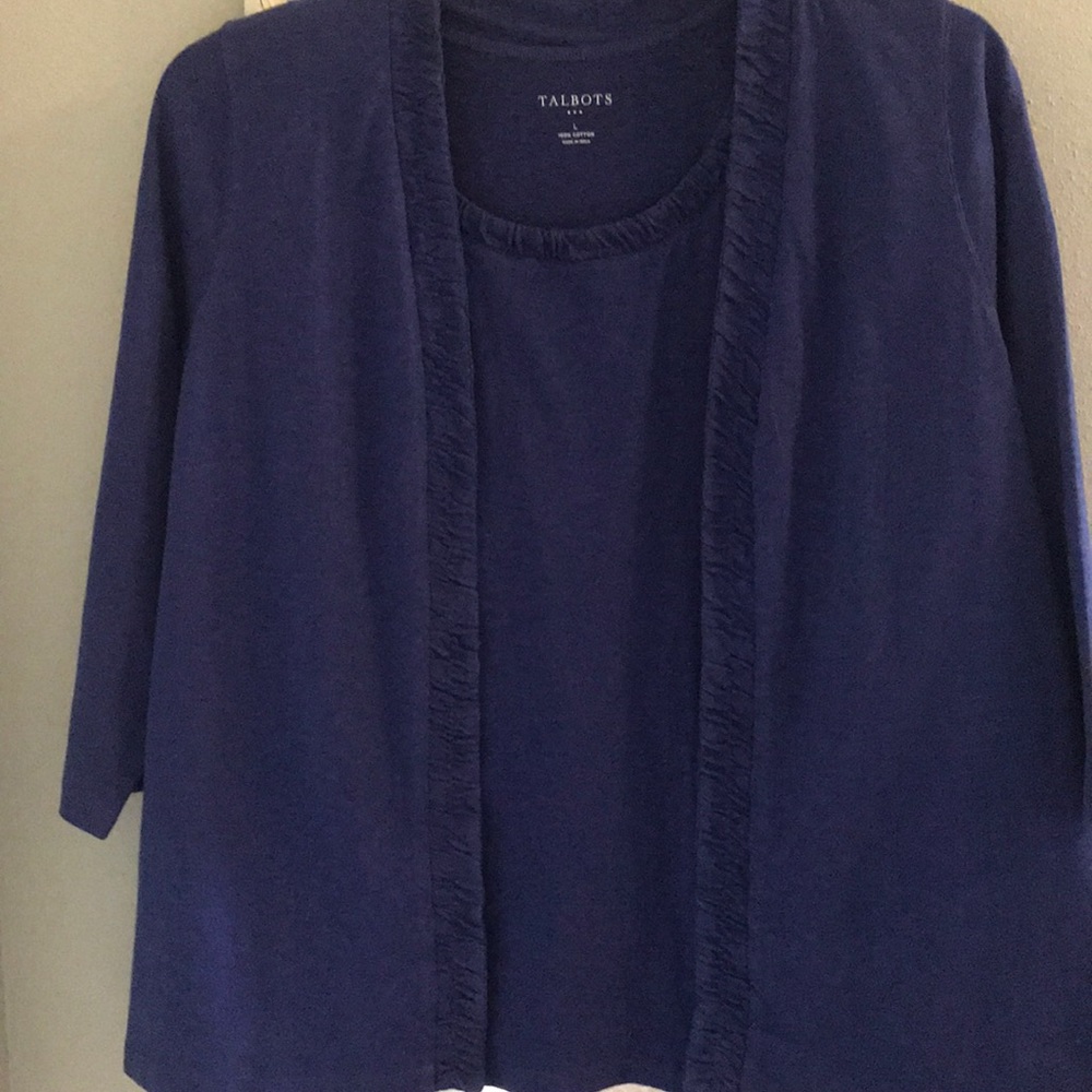 TALBOTS.  Two piece all cotton top